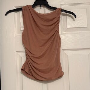 Elegant Brown Sleeveless Top